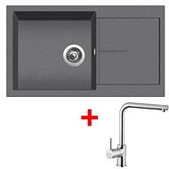SINKS INFINITY 860 Titanium+ELKA - Kitchen Sink and Tap Set
