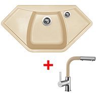 SINKS NAIKY 980 Sahara+ENIGMA S GR - Kitchen Sink and Tap Set