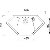 SINKS NAIKY 980 Titanium+ENIGMA S GR - Kitchen Sink and Tap Set