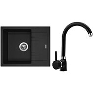 SINKS LINEA 600 N Granblack+POLO GR - Set dřezu a baterie