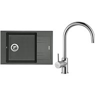 SINKS VARIO 780 Titanium+Vitalia lesklá - Kitchen Sink and Tap Set