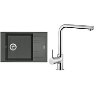 SINKS VARIO 780 Titanium+Elka lesklá - Kitchen Sink and Tap Set