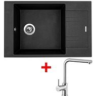 SINKS VARIO 780 Metalblack+Elka lesklá - Kitchen Sink and Tap Set