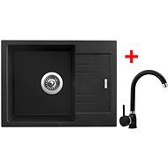 Sinks Rapid 580, Granblack + Polo GR - Set dřezu a baterie