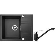 SINKS LINEA 600 Granblack + SINKS PRONTO GR - Kitchen Sink and Tap Set