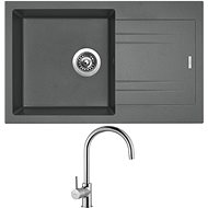 SINKS LINEA 780 N, Titanium + VITALIA - Kitchen Sink and Tap Set