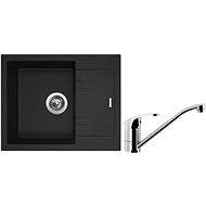 SINKS LINEA 600 N, Granblack + PRONTO - Kitchen Sink and Tap Set
