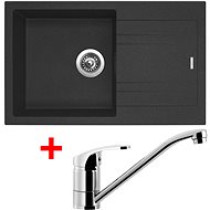 SINKS LINEA 780 N Granblack + PRONTO - Kitchen Sink and Tap Set