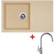 SINKS LINEA 780 N, Sahara + VITALIA - Kitchen Sink and Tap Set