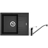 SINKS LINEA 600 N, Metalblack + PRONTO - Kitchen Sink and Tap Set