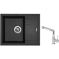 SINKS LINEA 600 N, Metalblack + MIX 350P - Kitchen Sink and Tap Set