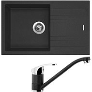 SINKS LINEA 780 N, Granblack + PRONTO GR - Kitchen Sink and Tap Set