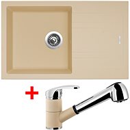 SINKS LINEA 780 N, Sahara + LEGEND S GR - Kitchen Sink and Tap Set