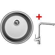 Sinks Round 450 + Elka - Kitchen Sink and Tap Set