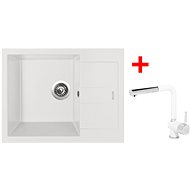 Sinks Amanda 650 Milk + Mix 3 P GR - Kitchen Sink and Tap Set