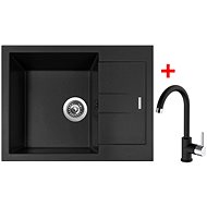 Sinks Amanda 650 Nanoblack + Mix 35 Nanoblack - Kitchen Sink and Tap Set