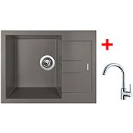 Sinks Amanda 650 Nanotruffle + Mix 35 - Kitchen Sink and Tap Set
