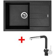 Sinks Amanda 780 Granblack + Mix 3 P GR - Kitchen Sink and Tap Set