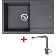 Sinks Amanda 780 Titanium + Mix 3 P GR - Kitchen Sink and Tap Set