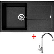 Sinks Amanda 860 Metalblack + Vitalia - Kitchen Sink and Tap Set
