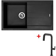 Sinks Amanda 860 Nanoblack + EVA P Nanoblack - Kitchen Sink and Tap Set