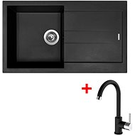 Sinks Amanda 860 Nanoblack + Mix 35 Nanoblack - Kitchen Sink and Tap Set