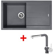 Sinks Amanda 860 Titanium + Mix 3 P GR - Kitchen Sink and Tap Set