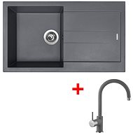 Sinks Amanda 860 Titanium + Vitalia GR - Kitchen Sink and Tap Set