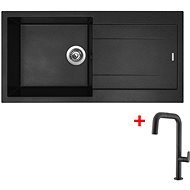 Sinks Amanda 990 Nanoblack + EVA P Nanoblack - Kitchen Sink and Tap Set