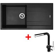 Sinks Amanda 990 Nanoblack + Mix 3 P Nanoblack - Kitchen Sink and Tap Set