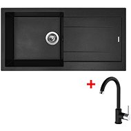 Sinks Amanda 990 Nanoblack + Mix 35 Nanoblack - Kitchen Sink and Tap Set