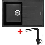 Sinks Best 780 Pureblack + Mix 3 P GR - Kitchen Sink and Tap Set