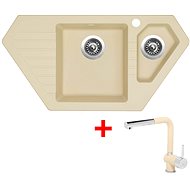 Sinks Bravo 850.1 Sahara + Mix 3 P GR - Kitchen Sink and Tap Set