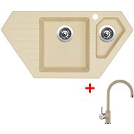 Sinks Bravo 850.1 Sahara + Vitalia GR - Kitchen Sink and Tap Set