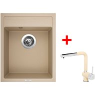 Sinks Classic 400 Sahara + Mix 3 P GR - Kitchen Sink and Tap Set