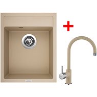 Sinks Classic 400 Sahara + Vitalia GR - Kitchen Sink and Tap Set
