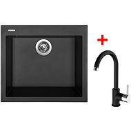 Sinks Cube 560 Nanoblack + Mix 35 Nanoblack - Kitchen Sink and Tap Set