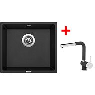 Sinks Frame 457 Granblack + Mix 3 P GR - Set dřezu a baterie