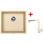 Sinks Frame 457 Sahara + Mix 3 P GR - Kitchen Sink and Tap Set