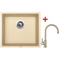Sinks Frame 457 Sahara + Vitalia GR - Kitchen Sink and Tap Set