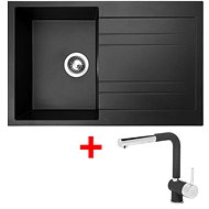 Sinks Grande 800 Granblack + Mix 3 P GR - Kitchen Sink and Tap Set