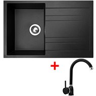 Sinks Grande 800 Granblack + Polo GR - Kitchen Sink and Tap Set