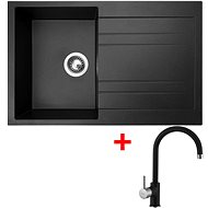 Sinks Grande 800 Metalblack + Vitalia GR - Kitchen Sink and Tap Set