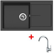 Sinks Infinity 860 Nanoblack + Mix 35 - Kitchen Sink and Tap Set