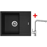 Sinks Linea 600 Granblack + Elka - Kitchen Sink and Tap Set