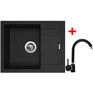 Sinks Linea 600 Granblack + Polo GR - Kitchen Sink and Tap Set