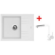 Sinks Linea 600 Milk + Mix 3 P GR - Kitchen Sink and Tap Set