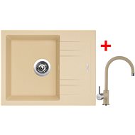 Sinks Linea 600 Sahara + Vitalia GR - Kitchen Sink and Tap Set