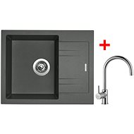 Sinks Linea 600 Titanium + Vitalia - Kitchen Sink and Tap Set