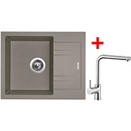 Sinks Linea 600 Truffle + Elka - Kitchen Sink and Tap Set
